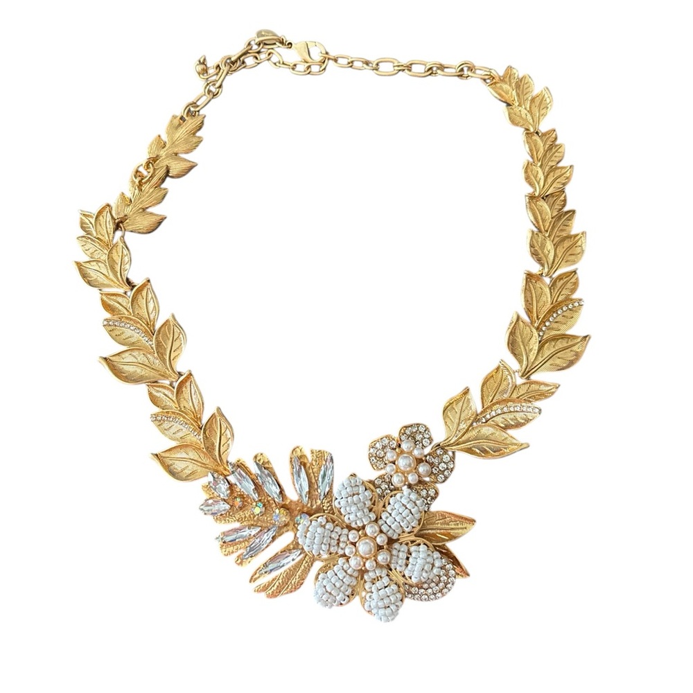 Joan Rivers Vintage 1990's Floral Statement Collar Necklace - Picture 2 of 4